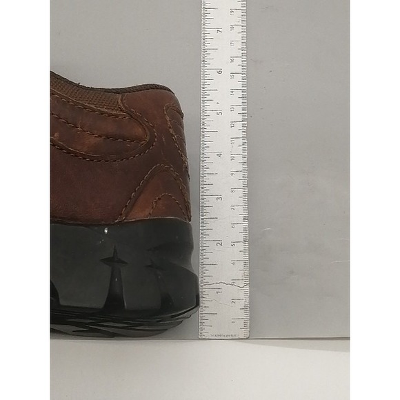 Georgia Boot Oxfords Mens Brown 10 Leather Work Shoes Vibram Steel Toe GB3602 - Picture 5 of 11